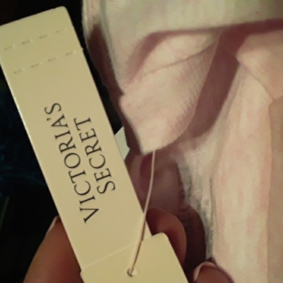 NWT Med Pink Heathered Victoria's Secret Long sleeve Gorgeous Nightshirt Bling - Picture 12 of 12